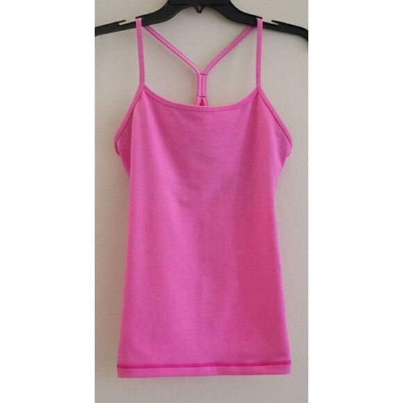 Lululemon Athletica Women's Sz 6 Paradise Pink Power Y Built-In Bra Tank Top - Picture 2 of 7